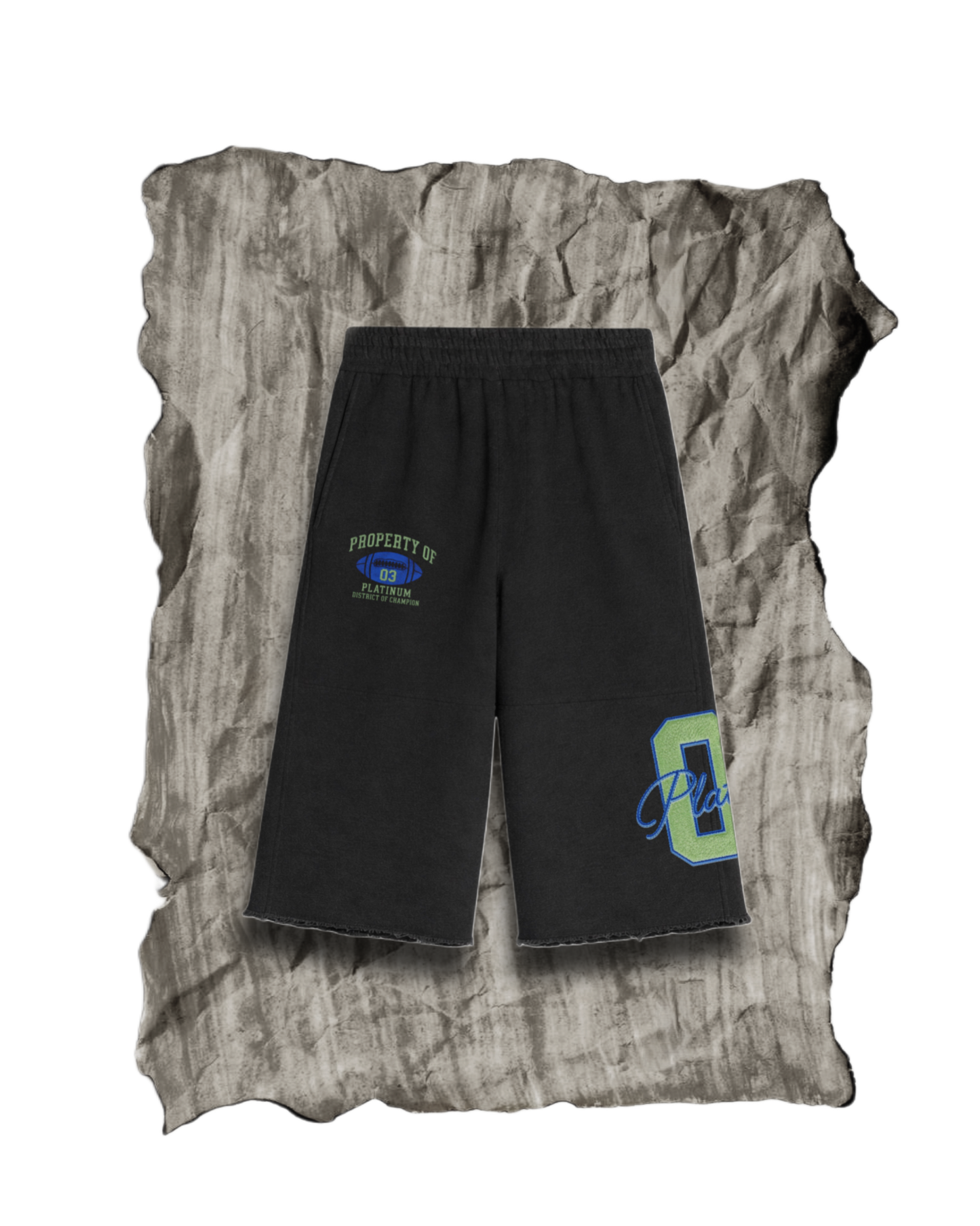 "03” Long Sweatshorts (BLACK)